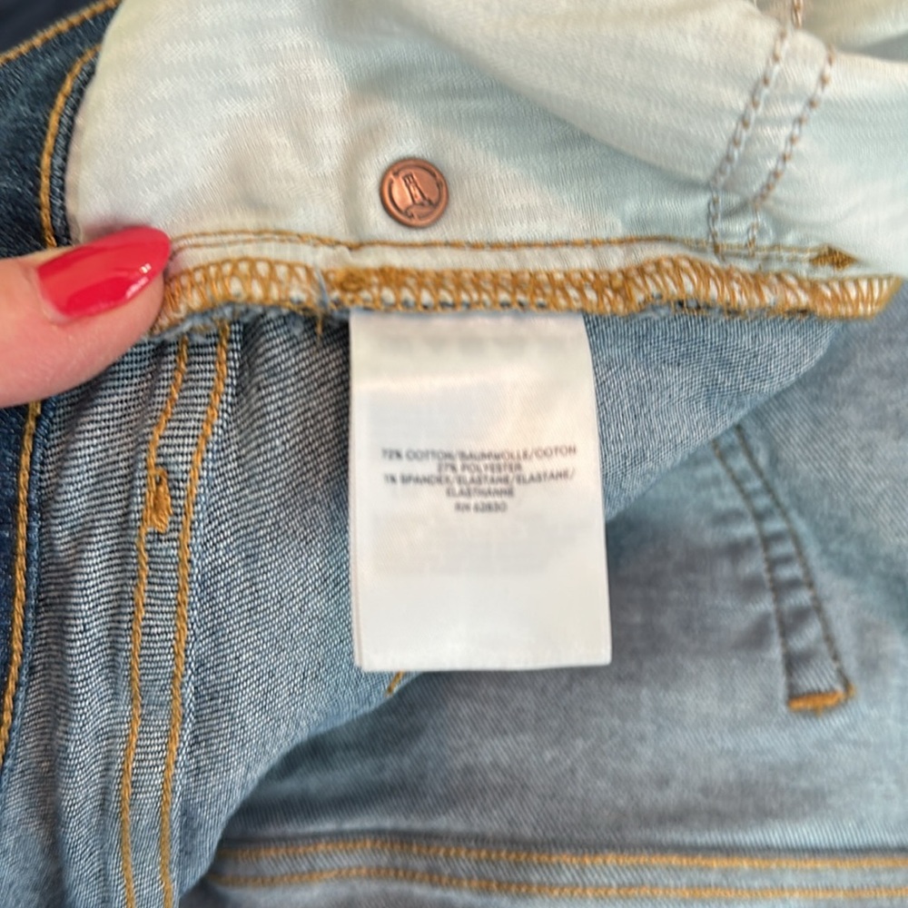 Lands' End Button Fly Kick Flare Crop Jeans with Vintage Appeal - Picture 8 of 8